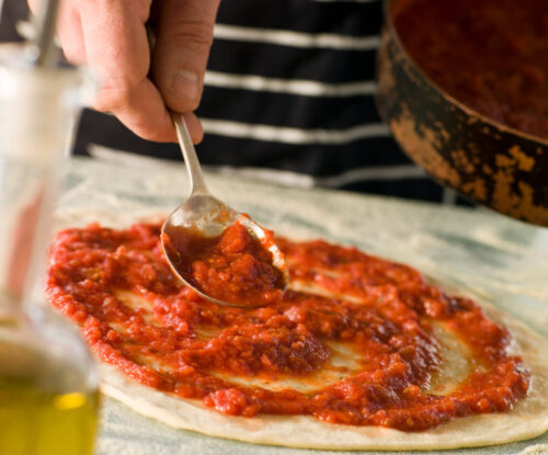 Pizzas base tomate